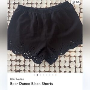 Bear Dance High Waist Black Shorts